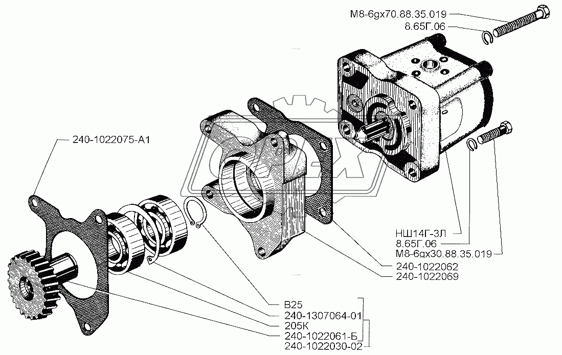 Насос рулевого усилителя двигателя Д-245.9Е2
